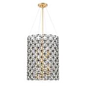 Metropolitan Brookcrest 8 Light 20" Wide Chandelier Sand Coal / Gold Leaf