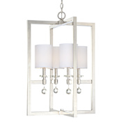 Metropolitan 4 Light Full Sized Pendant from the Chadbourne Collection Polished Nickel