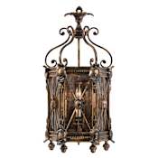 Metropolitan 3 Light Lantern Wall Sconce from the Foyer Collection Bronze Oxide