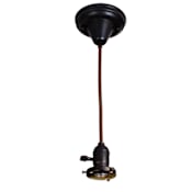 Meyda Tiffany Single Light 2-1/2" Wide Mini Pendant with Handmade Shade Brown Wire Craftsman