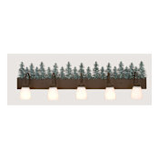 Meyda Tiffany 48" Wide 5 Light Vanity Light with Pine Decorations N/A
