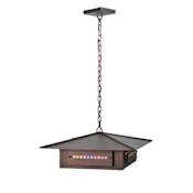 Meyda Tiffany Four Light Down Lighting Outdoor Pendant from the Stepping Stone Collection Cinnamon Coffee Metallic