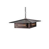 Meyda Tiffany 4 Light 35" Wide Pendant with Handmade Shade Mahogany Bronze