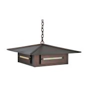 Meyda Tiffany 4 Light 35" Wide Pendant with Handmade Shade Weathered Bronze