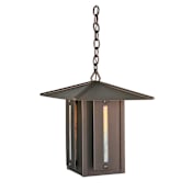 Meyda Tiffany Single Light Down Lighting Outdoor Pendant from the Creekside Collection Weathered Bronze