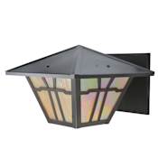 Meyda Tiffany Single Light Down Lighting Outdoor Wall Sconce from the Bungalow Collection Craftsman Brown