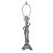 Meyda Tiffany Single Light Up Lighting Table Lamp Base from the Diana Collection Pewter