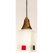 Meyda Tiffany Single Light 5" Wide Mini Pendant with Handmade Shade Clear / Multi Chip