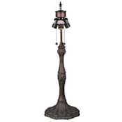 Meyda Tiffany Capri Three Light 27" Tall Down Lighting Table Lamp Base Mahogany Bronze