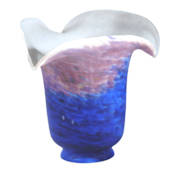 Meyda Tiffany Three Flute Glass Shade from the Pate-De-Verre Collection Purple / Blue Glass