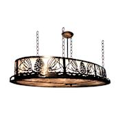 Meyda Tiffany 8 Light 24" Wide Pendant with Handmade Shade Antique Copper