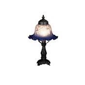 Meyda Tiffany Stained Glass / Tiffany Accent Table Lamp from the Bell Collection Pink / Blue