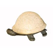 Meyda Tiffany Vintage Stained Glass / Tiffany Specialty Lamp from the Turtle Collection White