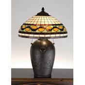 Meyda Tiffany Table Lamp from the Acorns Collection Mahogany Bronze