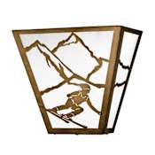 Meyda Tiffany 13" Wide 2 Light Wall Sconce with Art Glass Shade Antique Copper