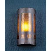 Meyda Tiffany Mica Missions 5" Wide ADA Compliant Single Light Wall Washer with Mica Glass Shade Tiffany Glass