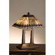 Meyda Tiffany Stained Glass / Tiffany Table Lamp from the Jeweled Peacock Collection Tiffany Glass