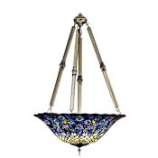 Meyda Tiffany 4 Light 24" Wide Pendant with Handmade Shade Tiffany Glass