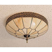 Meyda Tiffany Flushmount Ceiling Fixture from the Nostalgia Classics Collection Tiffany Glass