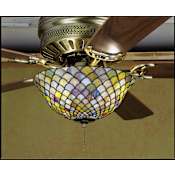 Meyda Tiffany Stained Glass / Tiffany Fan Light Kit from the Fixtures Collection Tiffany Glass