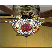 Meyda Tiffany Stained Glass / Tiffany Fan Light Kit from the Fixtures Collection Tiffany Glass