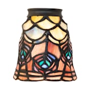 Meyda Tiffany Stained Glass / Tiffany Fan Glassware from the Peacock Feather Collection Tiffany Glass
