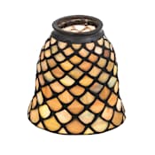 Meyda Tiffany Tiffany Fishscale Stained Glass / Tiffany Fan Light Shade Tiffany Glass