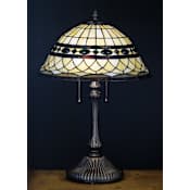 Meyda Tiffany Vintage Stained Glass / Tiffany Table Lamp from the Tiffany Roman Collection Tiffany Glass