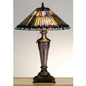 Meyda Tiffany Stained Glass / Tiffany Table Lamp from the Jeweled Peacock Collection Tiffany Glass