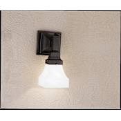 Meyda Tiffany Country Bungalow 7" Wide Single Light Wall Sconce with Swirl Glass Shade Mahogany Bronze