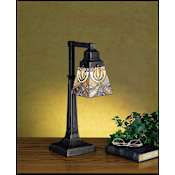Meyda Tiffany Stained Glass / Tiffany Accent Table Lamp from the Glasgow Bungalow Collection Tiffany Glass