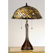 Meyda Tiffany Stained Glass / Tiffany Accent Table Lamp from the Tiffany Fishscale Collection Tiffany Glass