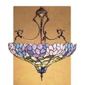 Meyda Tiffany 3 Light 20" Wide Pendant with Handmade Shade Mahogany Bronze