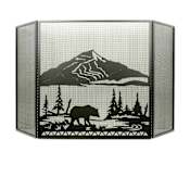 Meyda Tiffany Mesh Screen Fire screen from the Black Bear Collection Black