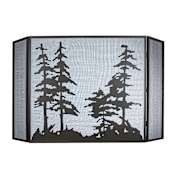 Meyda Tiffany Mesh Backed Fire screen from the Tall Pines Collection Timeless Bronze