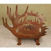 Meyda Tiffany Firewood Racks from the Moose Collection Rust