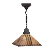 Meyda Tiffany Stained Glass / Tiffany Down Lighting Pendant from the Prairie Corn Collection Tiffany Glass