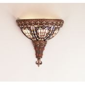 Meyda Tiffany Stained Glass / Tiffany Wall Washers Wall Sconce from the Fleur-de-lis Collection Tiffany Glass