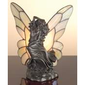 Meyda Tiffany Butterfly Fairy Stained Glass / Tiffany Specialty Lamp from the Lighted Sculptures Collection Tiffany Glass