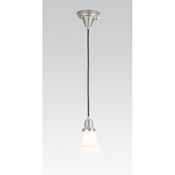 Meyda Tiffany Single Light 5" Wide Mini Pendant with Handmade Shade Satin Nickel