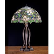 Meyda Tiffany Vintage Stained Glass / Tiffany Table Lamp from the Trillium & Violet Collection Tiffany Glass