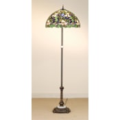 Meyda Tiffany Stained Glass / Tiffany Floor Lamp from the Trillium & Violet Collection Tiffany Glass