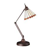 Meyda Tiffany Tiffany 23" Tall Swing Arm Desk Lamp Tiffany Glass