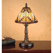 Meyda Tiffany Stained Glass / Tiffany Accent Table Lamp from the Mission Collection Tiffany Glass