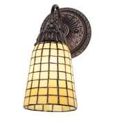 Meyda Tiffany Geometric 12" Tall Wall Sconce Mahogany Bronze