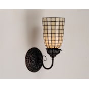 Meyda Tiffany 5" Wide Single Light Wall Sconce with Stained Glass Shade N/A