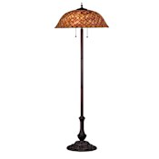 Meyda Tiffany Tiffany Three Light Floor Lamp Mahogany Bronze