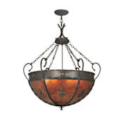 Meyda Tiffany 7 Light 43" Wide Pendant with Handmade Shade Timeless Bronze