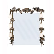 Meyda Tiffany 36" Wide 6 Light Vanity Light with Oak Leaf And Acorn Decoration Polished Brass