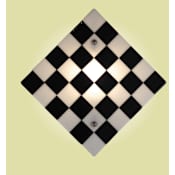Meyda Tiffany Metro 17" Wide ADA Compliant Single Light Wall Washer Black / White Checker
